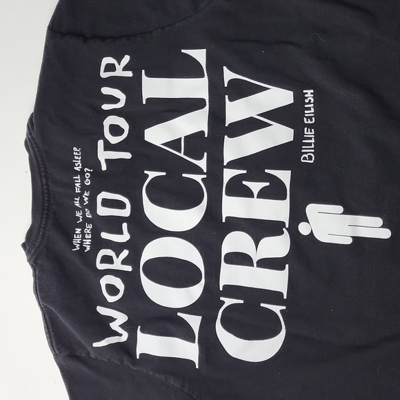 billie eilish Tops - Billie Eilish World Tour Local Crew Tee Size Medium